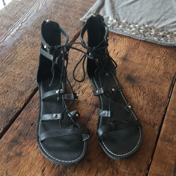 Route 66 Shoes - Route 66 Black Gladiator Sandals
